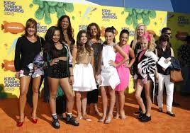 The cast of "Dance Moms" Season 5 at the 2015 Kids' Choice Awards. 