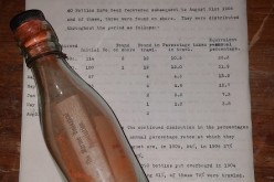 One of Bidder’s bottles used to elucidate ocean currents. 