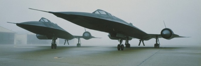 A pair of SR-71 "Blackbird" spy planes parked in an undisclosed runway in this file photo. Recognized as the world's fastest aircraft, the SR-71 may soon see competition from China. 