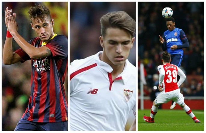 Barcelona rumors (from L to R): Neymar, Denis Suárez, and Anthony Martial