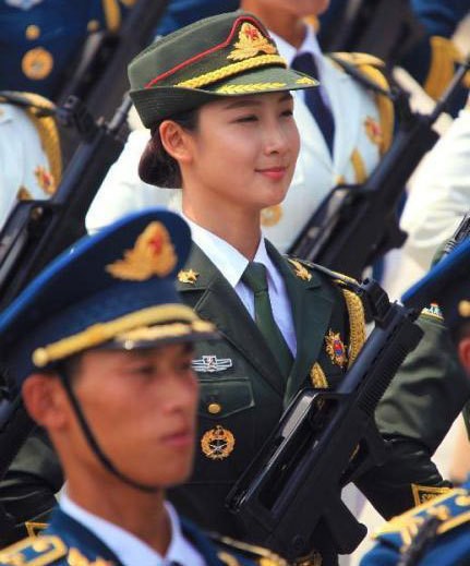 Former model Men Jiahui will participate as a female honor guard on the Sept. 3 V-day parade.