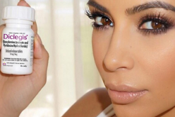 Pregnant Kim Kardashian posts a corrective ad about morning-sickness medication Diclegis on Instagram after the FDA warning.