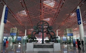  A photo shows the interior of Passenger Terminal 3 of the Beijing Capital International Airport, the second busiest airport in the world.