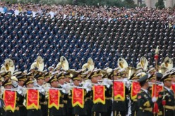 The PLA Combined Band helped stir the crowd's emotions with their patriotic performances.