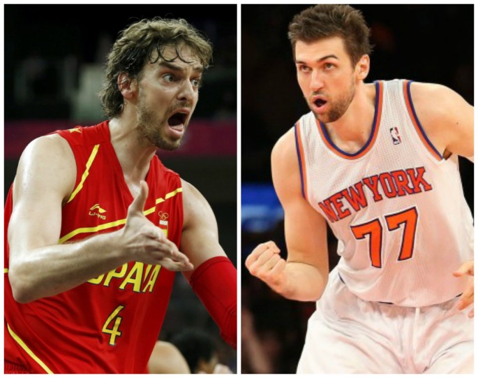 The match-up between Spain's Pau Gasol and Italy's Andrea Bargnani is highly-anticipated in their game on Tuesday.