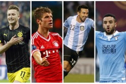Manchester United Rumors Central (from L to R): Marco Reus, Thomas Müller, Ezequiel Lavezzi, and Felipe Anderson.