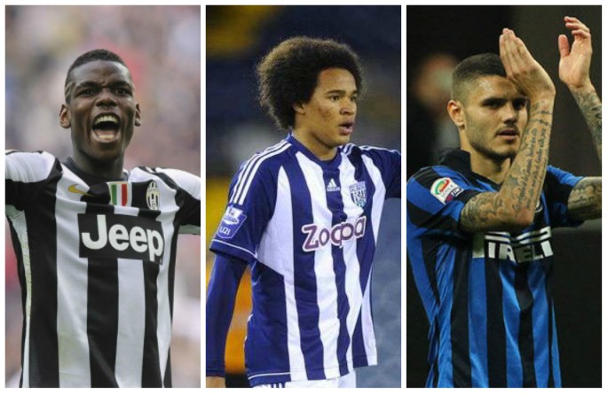 Chelsea rumors central (from L to R): Paul Pogba, Izzy Brown, and Mauro Icardi.