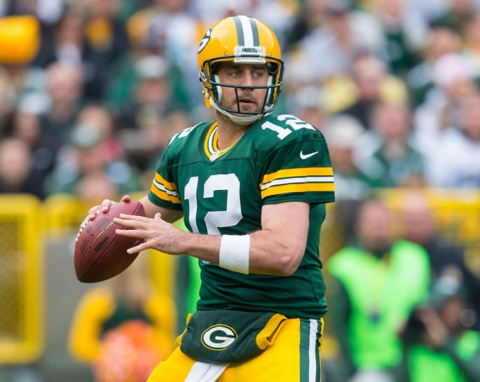 Green Bay Packers' quarterback Aaron Rodgers