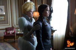 Jennifer Lawrence (Katniss) and Elizabeth Banks (Effie Trinket)