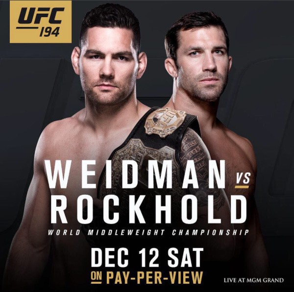 UFC 194 Weidman vs Rockhold