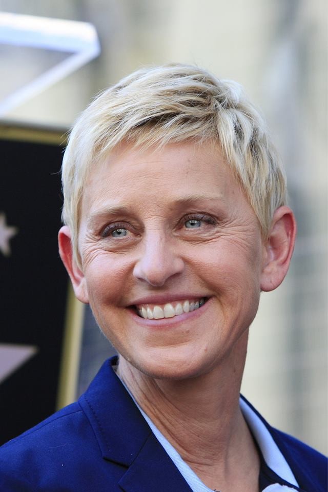 Ellen Lee DeGeneres, an American comedian, television host, actress, writer, and producer.