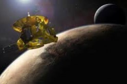 An artist's impression of NASA's New Horizons spacecraft encountering Pluto and its largest moon, Charon, is seen in this NASA image from July 2015.