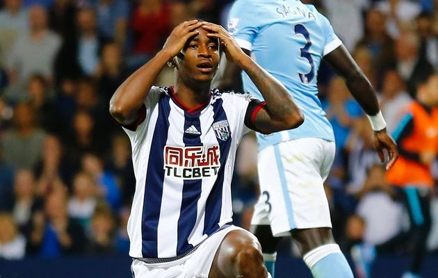West Brom striker Saido Berahino was dejected after his failed move to Tottenham. 