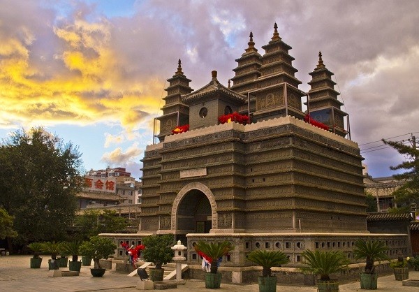 The 17th-century Temple of the Five Pagodas, part of the Dazhao Cultural Industry Cluster in Hohhot in Inner Mongolia.
