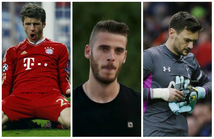 Manchester United Rumors Central (from L to R): Thomas Müller, David De Gea, and Hugo Lloris.