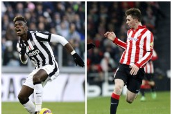 FC Barcelona Rumors Central: Paul Pogba (L) and Aymeric Laporte.