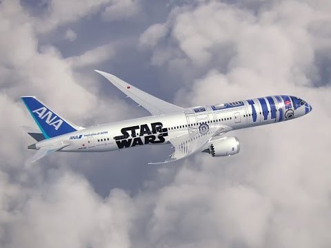 All Nippon Airlines recently unveiled the Star Wars inspired Boeing Dreamliner airplane.