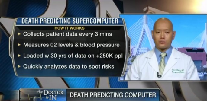 Scientists have developed a supercomputer they say can predict with 96% probability if a person is about to die.