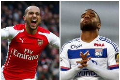 Arsenal Rumors Central (from L to R): Theo Walcott and Lyon's Alexandre Lacazette.