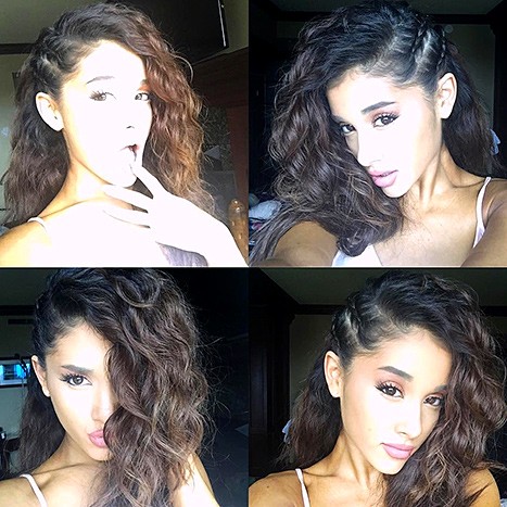 Ariana Grande debuted her natural, curly hair on Instagram.