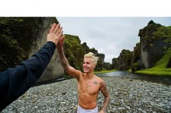 Justin Bieber uploaded the pic from Iceland.