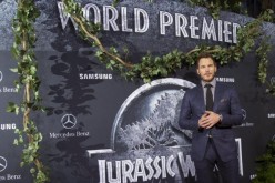 Cast member Chris Pratt poses at the premiere of ''Jurassic World.''