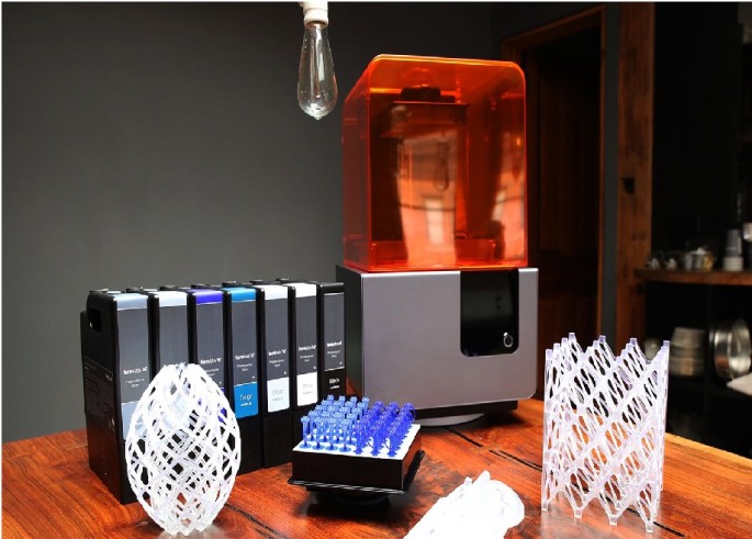 A photo of Formlabs Form 2 3D printer.