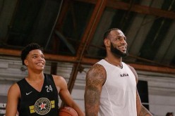 Miles Bridges with LeBron James