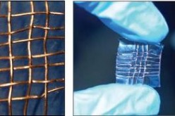 The photo shows a prototype of a smart fabric developed by scientists in the U.S. Center for Nanotechnology at NASA Ames Research Center.