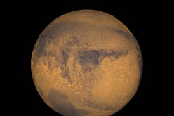Mars true-color globe showing Terra Meridiani.