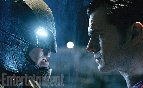 Batman shares the big screen with Superman in Zack Snyder’s “Batman v Superman: Dawn of Justice.”