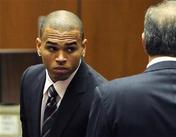 Chris Brown attends a sentencing hearing  in Los Angeles 