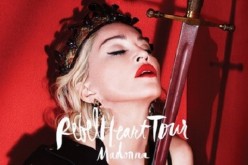 A sword appears to be piercing Madonna in a promotional poster for her 10th worldwide concert tour.