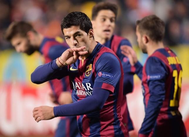Barcelona striker Luis Suarez.