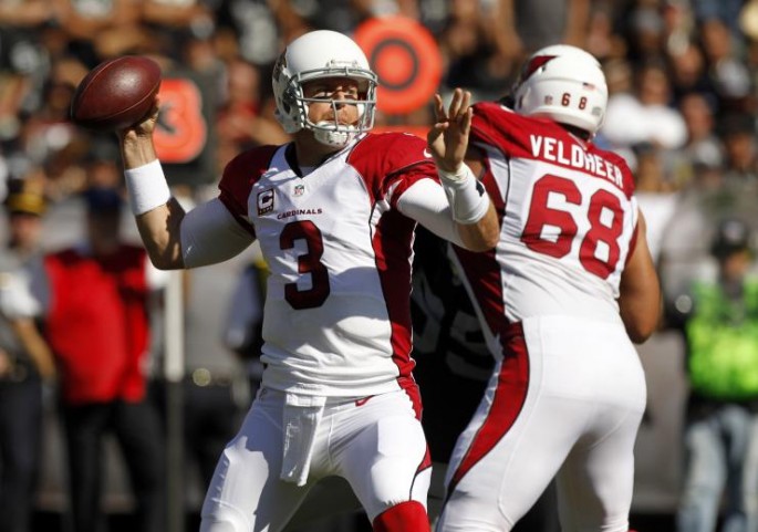 Arizona Cardinals quarterback Carson Palmer (#3).