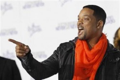 Will Smith gestures during a press event in Los Angeles on February 8, 2011.