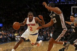 New York Knicks point guard Langston Galloway (#2).
