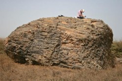 A huge boulder is believed to be displaced by an ancient megatsunami.