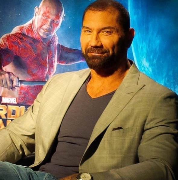 Dave Bautista is Drax in James Gunn's "Guardians of the Galaxy."