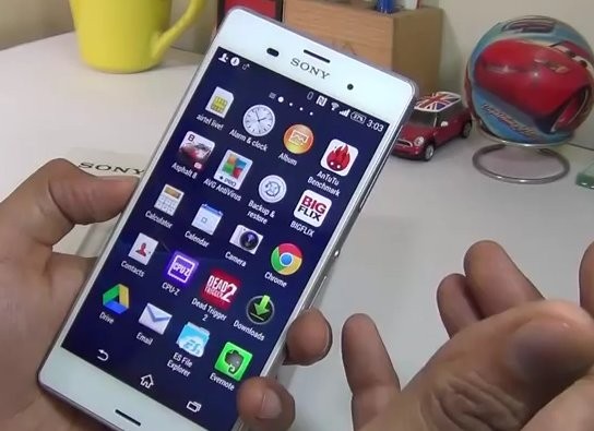An user is checking out the features of Sony Xperia Z2 smartphone, which is going to be updated to Android Marshmallow soon.