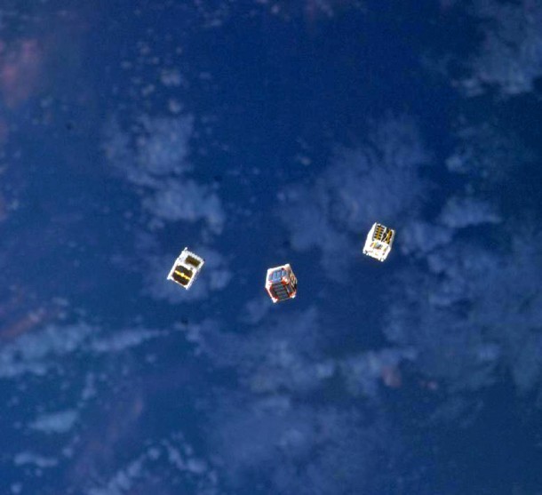 China has launched three CubeSats to track ships and aircraft.