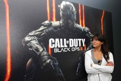 Actress Michelle Rodriguez gets hands-on with the Call Of Duty: Black Ops 3 Beta during a visit to Treyarch Studios on August 19, 2015 in Santa Monica, California. 