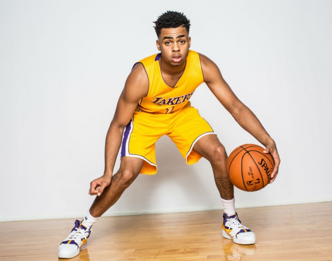 Los Angeles Lakers point guard D'Angelo Russell.