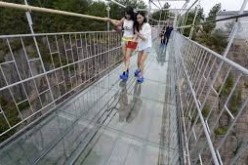 Glass walkways have become increasingly popular in Chinese scenic tourist locations.