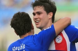 Philippines' Phil Younghusband and Martin Steuble.