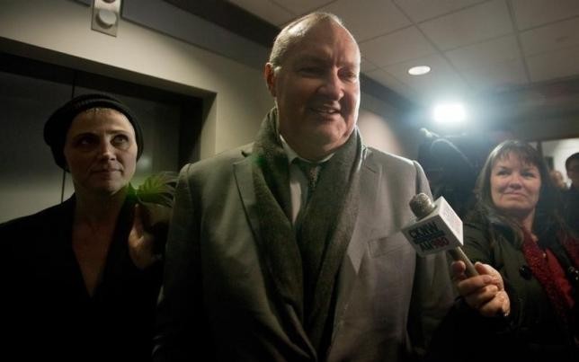 "Brokeback Mountain" actor Randy Quaid and wife Evi Quaid leave the Canadian Immigration Court after their hearing in Vancouver, British Columbia November 23, 2010.