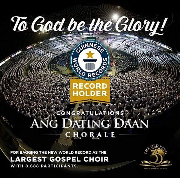 MCGI Bags New Largest Gospel Choir Record