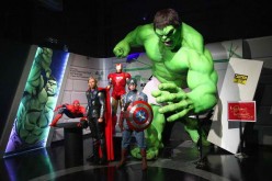 Wax figures of Spider-Man, Thor as portrayed by actor Chris Hemsworth, Iron Man, Captain America as portrayed by actor Chris Evans and The Hulk appear at the Madame Tussauds New York's Interactive Mar