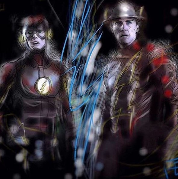 Grant Gustin and Teddy Sears are the Flash of two worlds.