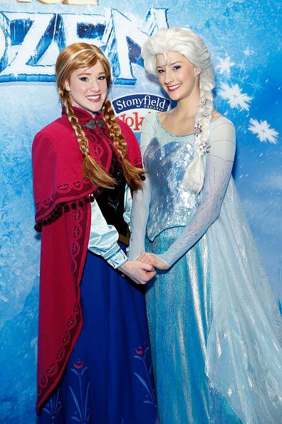Princess Anna and Queen Elsa attend Disney On Ice presents Frozen at Barclays Center on November 11, 2014 in New York City. 